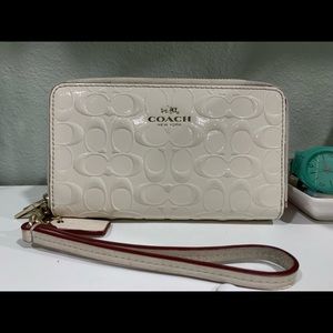 Coach double zip wallet